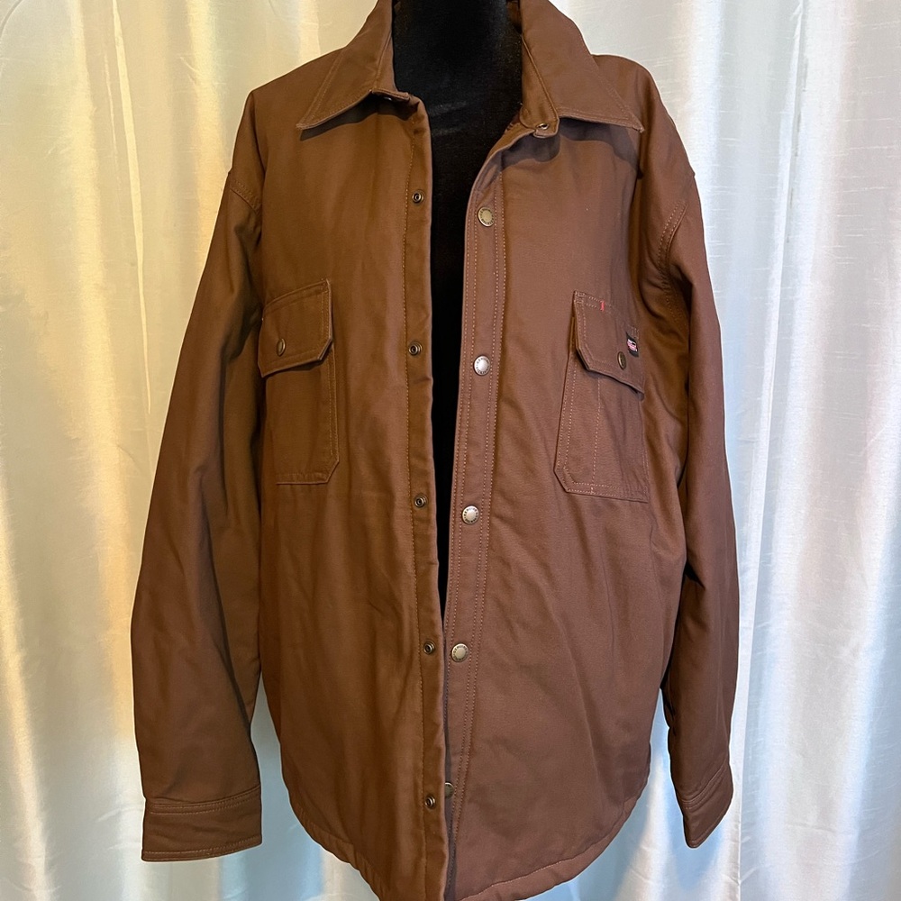 Dickies Brown Lightweight Shirt Jacket Classic Workwear